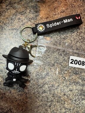 2008-Spiderman Black Vintage Suit Keychain
